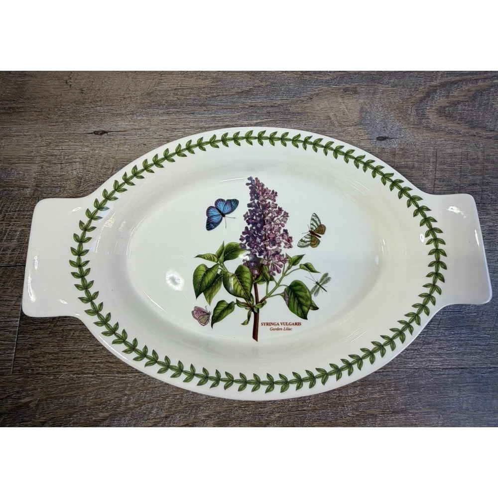 Portmeirion Botanic Garden Gratin Dish 12" Garden Lilac Porcelain